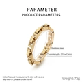 Detailansicht des schweren 12mm vergoldeten Edelstahl-Panzerarmbands für Herren - Gold (KB202874-KJX)