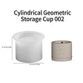 Geometric stripe cylindrical storage cup silicone mold with 8.5cm diameter for DIY crafts - Geometric Pattern