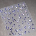 Autocollants ongles papillon holographiques violets avec finition laser aurora M-451 - Papillon Holographique Violet-Bleu (M-452)