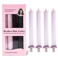 Detail of 4-piece heatless hair curler set with satin finish and snap closure in a pink box - Boxed (4 Pcs) / Pink