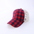 One Size Red and Black Grid