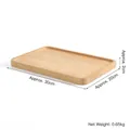 Rectangular beech wood jewelry tray with 30cm length and 0.65kg net weight - Beech Wood Tray 20x30cm