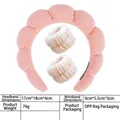 Plush sponge headband with matching wristbands in a gift-ready OPP bag set - 3-watermelon Red Terry Cloth Headband + 1 Pair Of Wristbands
