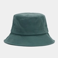 Close-up of dark green canvas bucket hat with reinforced stitching and twill texture - Dark Green