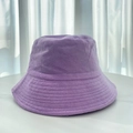 Detail showing the soft terry cloth texture and solid purple color of the bucket hat - M (56-58cm) / Purple