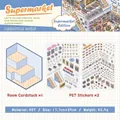 3D DIY supermarket landscape stickers with PET decorative sheets for scrapbooking - Yuxian 1.0 Supermarket