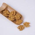 Realistic artificial walnut kernels model displayed on a bamboo scoop over white background - Walnut Kernels (500g)