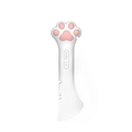 Pink cat paw shaped canned food lid and opener with Lucky Cat text in white - White Cat Paw Spoon / White