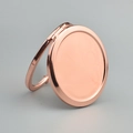 Foldable round rose gold metal makeup mirror with a sleek polished finish for DIY - Solid Bottom / Rose Gold