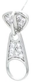 Orecchini a perno in argento a forma di zip con cristalli di zirconia chiari - Stile Tiretto Per Cerniera Argento (款式5)