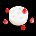 6-cavity 3D strawberry silicone mold for DIY resin, fondant, and chocolate crafts - 17-769 / Clear