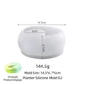 Stampo in silicone per vasi in resina fai-da-te con dimensioni 14,5x6,7x6cm e peso 144,5g - Candeliere ovale n. 2