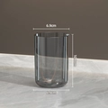 Bicchiere sciacquabocca grigio traslucido minimalista in forma cilindrica per il bagno - Grigio Trasparente