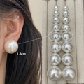 Elegant oversized creamy white pearl stud earrings in various sizes from 1.8cm range - 3875-1.8cm Pearl Stud