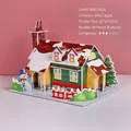 3D Christmas villa puzzle model with snowman and tree, size 22x18x17cm 20pcs - Christmas Villa (Large)
