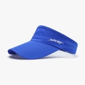 Royal blue sun visor hat with extended brim and breathable mesh for outdoor sports - Adjustable / Royal Blue