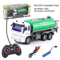 1:30 RC water truck toy set with remote control, battery, and light features - Water Sprinkler Truck
