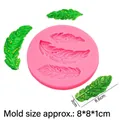 Stampo in silicone rosa a forma di piuma per decorazione torte con tre modelli diversi - Rosa