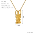 Macro del ciondolo Sun Wukong placcato oro 18 carati con info su dimensioni e peso esatto - Oro 18K / Oro (ZN1720G)