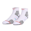 Calze sportive antiscivolo bianche con imbottitura spessa e strisce traspiranti colorate - Taglia Unica (39-44) / Bianco Rosso
