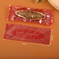 Red and gold wave pattern nut snack packaging bags with Happy Everyday text 100pcs - Red Wave Style / Pack of 100