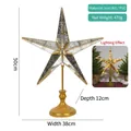 50cm gold metal star LED ornament for Christmas tree topper or tabletop decor - Type 01-50cm Glowing Star Light