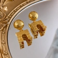 Boucles d'oreilles sphère arc de triomphe or