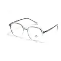 Transparent grey TR90 oversized polygon blue light blocking glasses with UV400 lenses - Gradient Blue-Grey