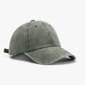 Berretto da baseball regolabile in twill di cotone lavato in colore grigio verde vintage - Verde Militare
