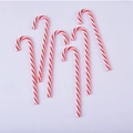 Set of 6 red and white striped acrylic candy cane ornaments for Christmas tree decoration - 15CM / Red White Striped Cane (Single)