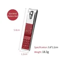 Speckled red stainless steel nail clipper, compact 5.8cm size with white dot pattern - Small Flat Mouth Nail Clipper / Dotted Red