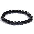 Handcrafted natural gold obsidian beaded bracelet with polished round gemstones - Gold Obsidian / 6mm