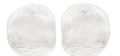 Irregular round transparent earrings with brushed texture in clear finish style - White Silver Needle Resin Oval Irregular Textured Stud Earrings