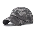 Verwaschene dunkelgraue Camouflage-Baseballkappe mit weißem Freedom-Stickereiaufdruck - Verstellbar / Schwarz Camouflage (Freedom & Freedom)