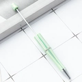 Creative DIY beaded ballpoint pen in light green UV gradient finish for stationery gifts - Macaron Pale Green Gradient