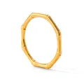 Minimalist bamboo joint design stackable ring in shiny golden stainless steel - US 6 / Bamboo Style (KBJ208) / Gold