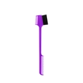 Purple double-sided edge control hair brush and comb with fine teeth for eyebrow styling - Edge Brush with Comb Purple