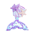 Sparkly purple and blue sequin mermaid tail hair clip with glittery sea star for girls - Dark Violet