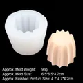 Stampo in silicone a coste verticali per candele e saponi con dimensioni dettagliate - 1# Stile a Coste Verticali (15-1193) / Trasparente