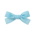 Baby blue velvet bow hair clip with elegant soft texture for girls' hairstyling - Baby Blue (7)