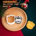 Cartoon mouse cookie cutter set with stamp for Christmas baking, size 3.9x4cm - Little Mouse