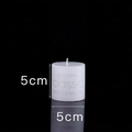 Candela bianca classica senza fumo, dimensioni 5x5 cm con 20 ore di durata - Candela a pilastro bianca piccola