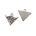 Antike silberne Horus-Auge-Anhänger in Dreiecksform für DIY-Halsketten und Schmuck - Dreieck Allsehendes Auge(A4-149)