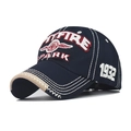 Navy blue baseball cap with SPITFIRE 3D embroidery and vintage contrast stitching - Navy Blue (1932 Style)