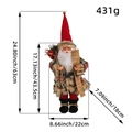 Standing Santa Claus doll in brown ethnic robe with size dimensions 24.8 inch height - Red Felt Hat Style
