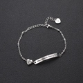 Silver heart bracelet with engraved Always my Sister Forever my Friend message - Steel