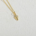 Collana placcata oro 14K con ciondolo a forma di cono gelato scintillante con zirconi - Cono Gelato / Oro