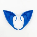 Cosplay latex elf ears in blue finish for Halloween costume party accessories - 10CM OPP Bag / Dark Blue