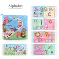 Alphabet soft cloth book for babies with blue cover and cartoon letter illustrations - Alphabet Learning (JL555)