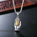 Buddha Hand and Titanium Steel Chain 70cm